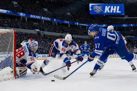 KHL ice hockey action